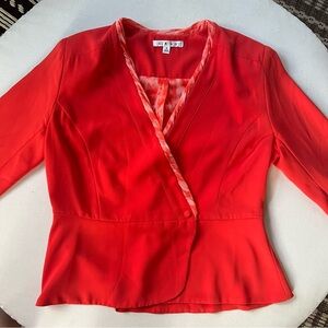 CAbi Jane Jacket Style #216 Size 4 Coral Orange Blazer Office Wear Business